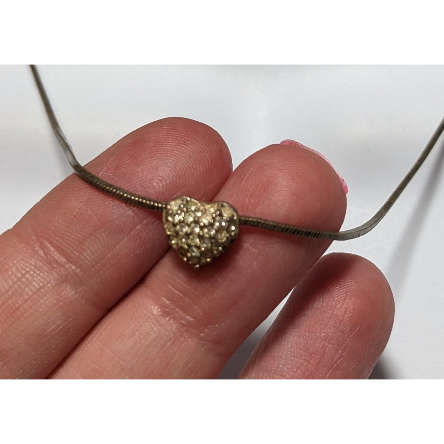 Premier Designs Minimalist Rhinestone Heart Necklace