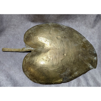 Vintage Brass Leaf Trinket Dish