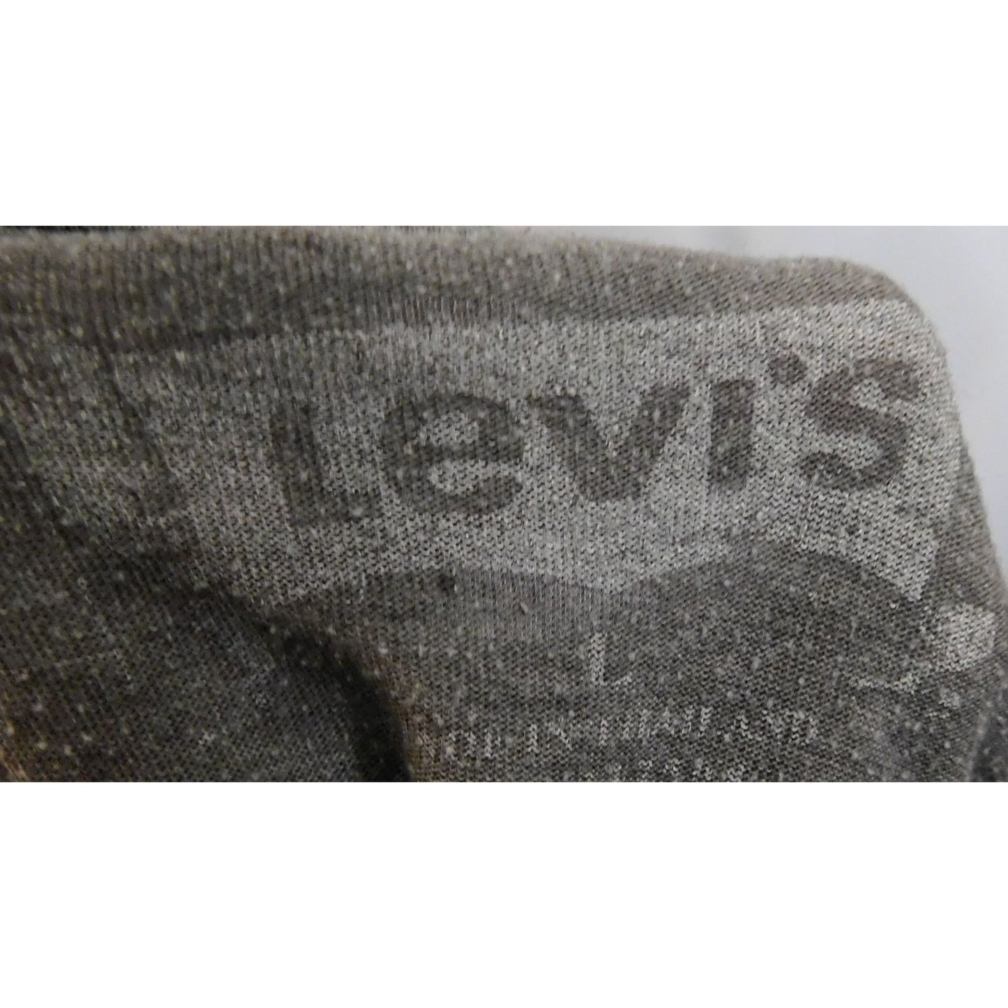 Levi's Eagle Logo Tee Grey With Black Distressed Print