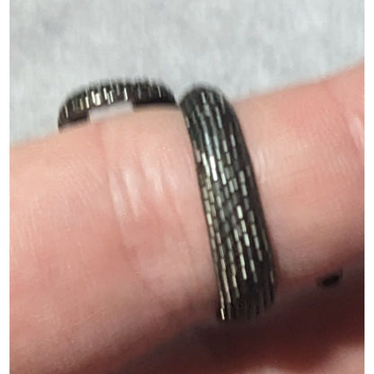 Gothic Gunmetal Tone Textured Snake Ring Size 5 1/2