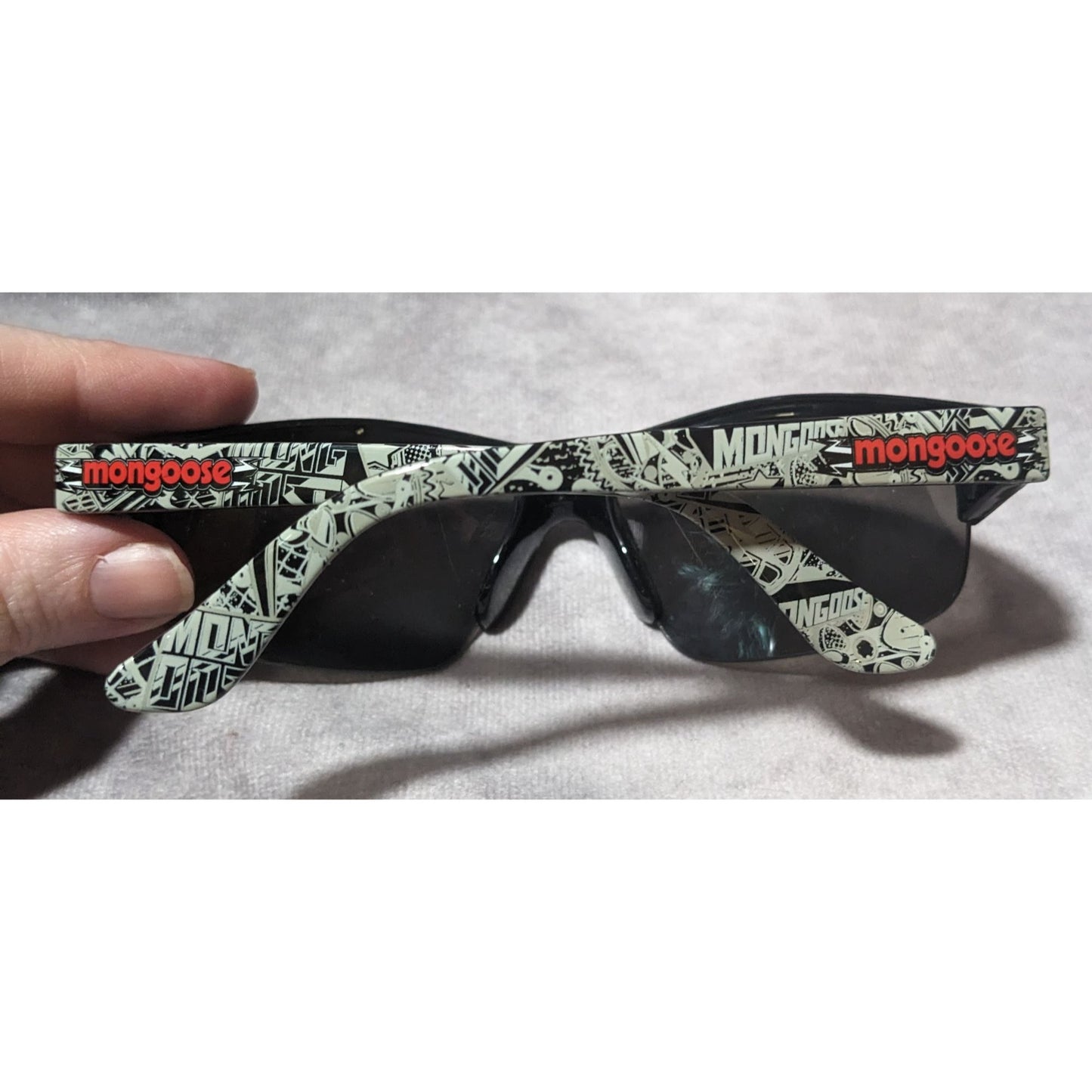 Kids Black And White Mongoose Sunglasses