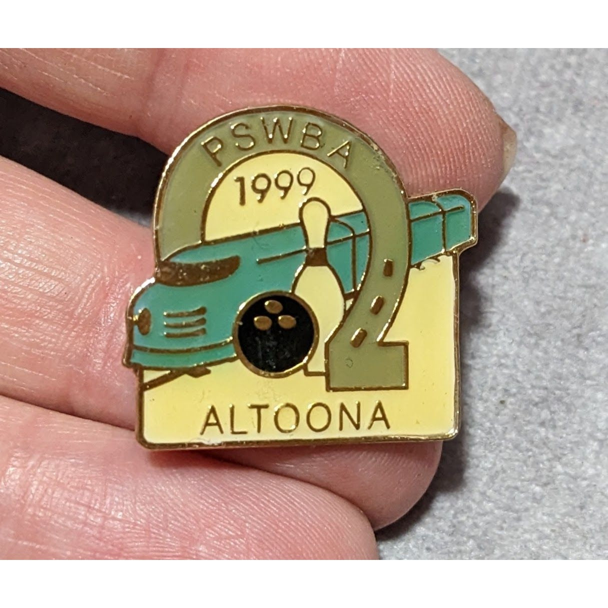 Vintage 1999 Altoona PSWBA Bowling Lapel Pin