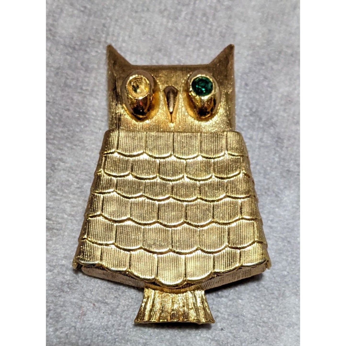 Vintage Avon Owl Gold Tone Solid Perfume Holder