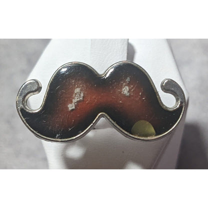 Vintage 90s Moustache Adjustable Mood Ring Size 7 1/2