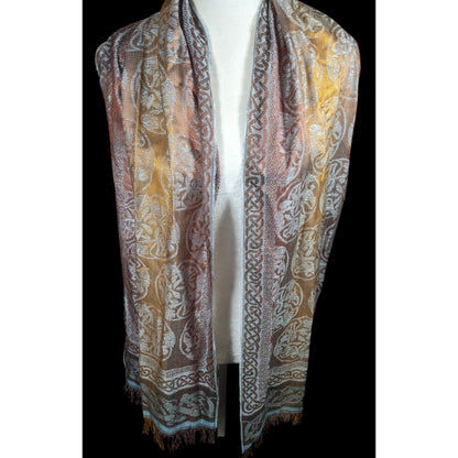 Molina by Jimmy Hourihan Rainbow And Grey Celtic Knot Scarf