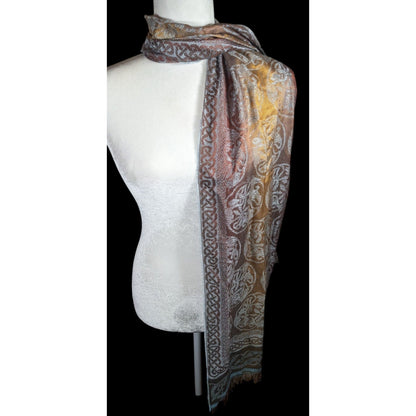 Molina by Jimmy Hourihan Rainbow And Grey Celtic Knot Scarf