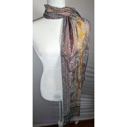 Molina by Jimmy Hourihan Rainbow And Grey Celtic Knot Scarf