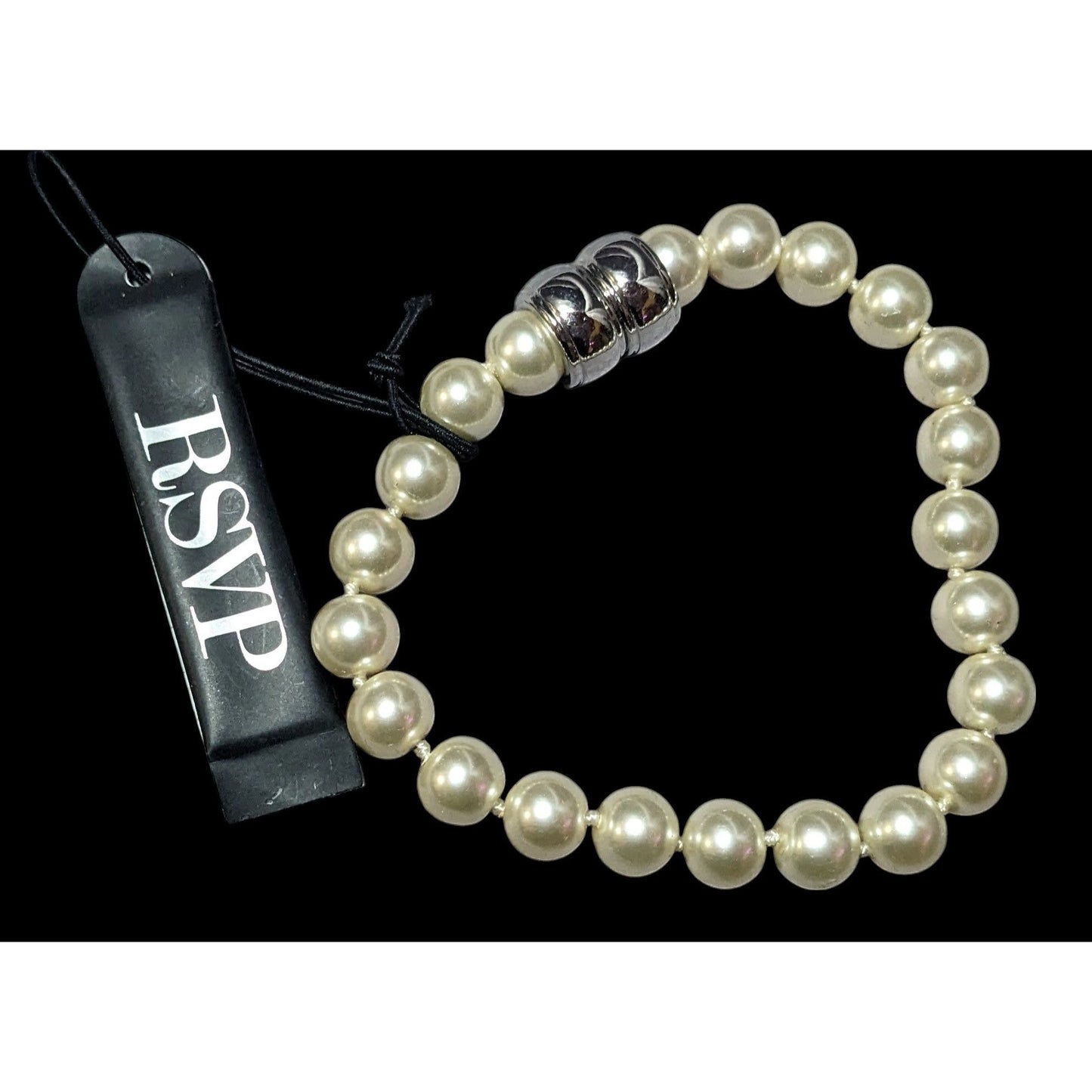 RSVP Hand Knotted Magnetic Pearl Bracelet