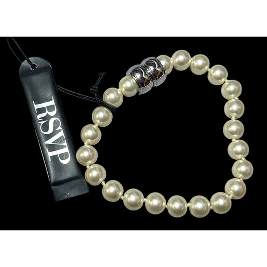 RSVP Hand Knotted Magnetic Pearl Bracelet