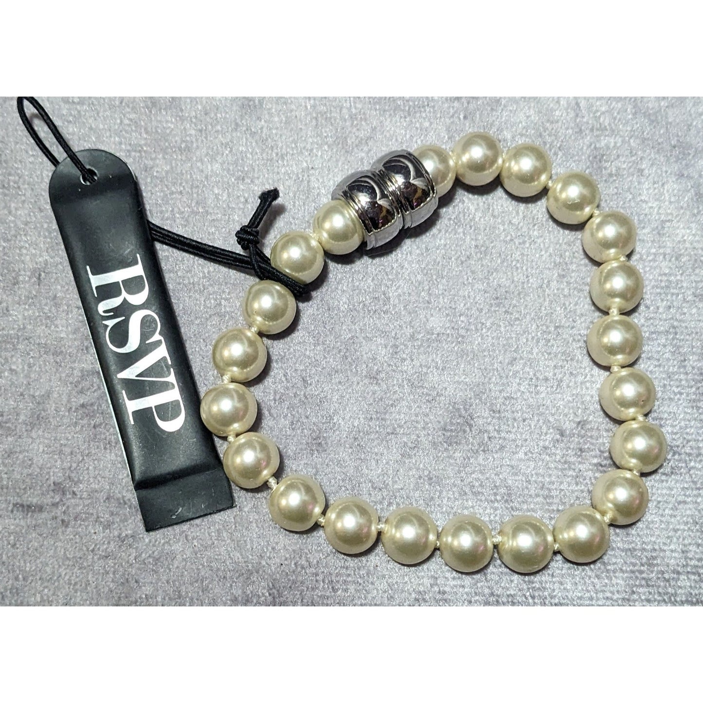 RSVP Hand Knotted Magnetic Pearl Bracelet