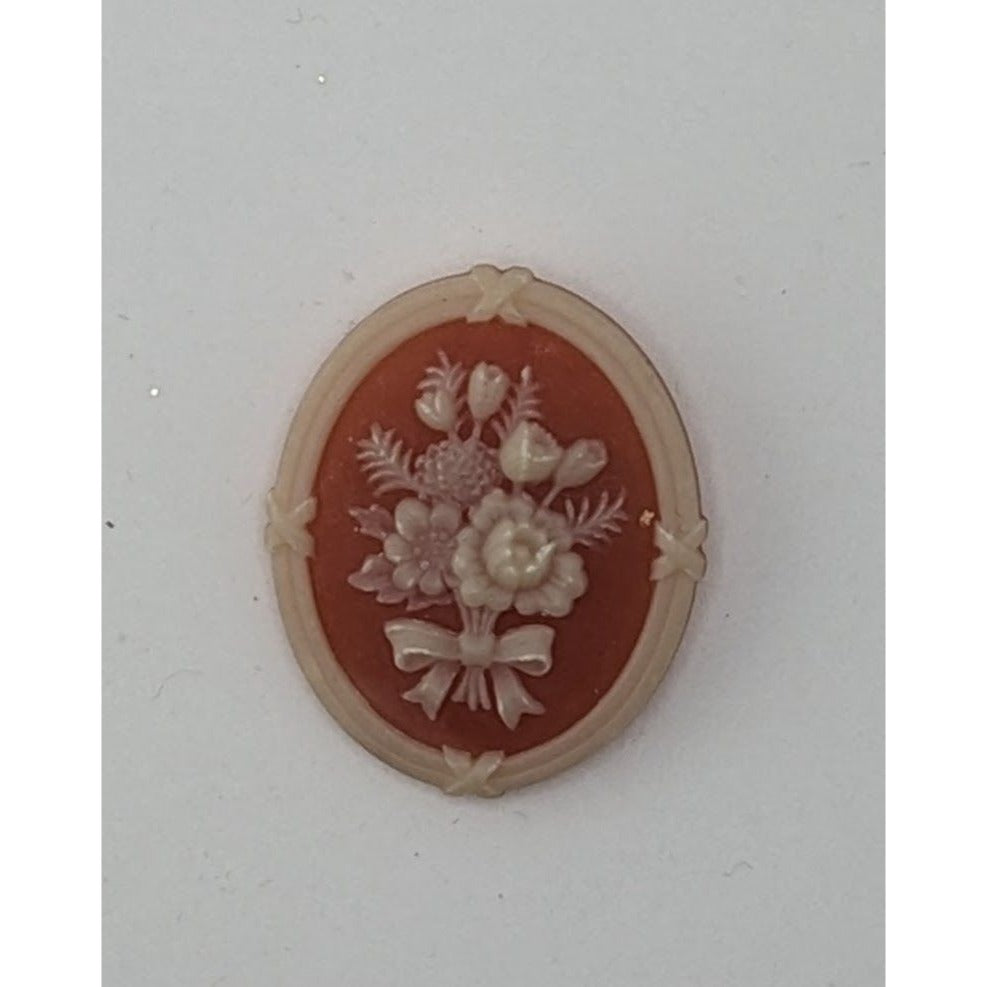Avon Vintage Floral Cameo Brooch