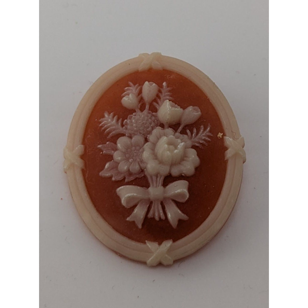Avon Vintage Floral Cameo Brooch