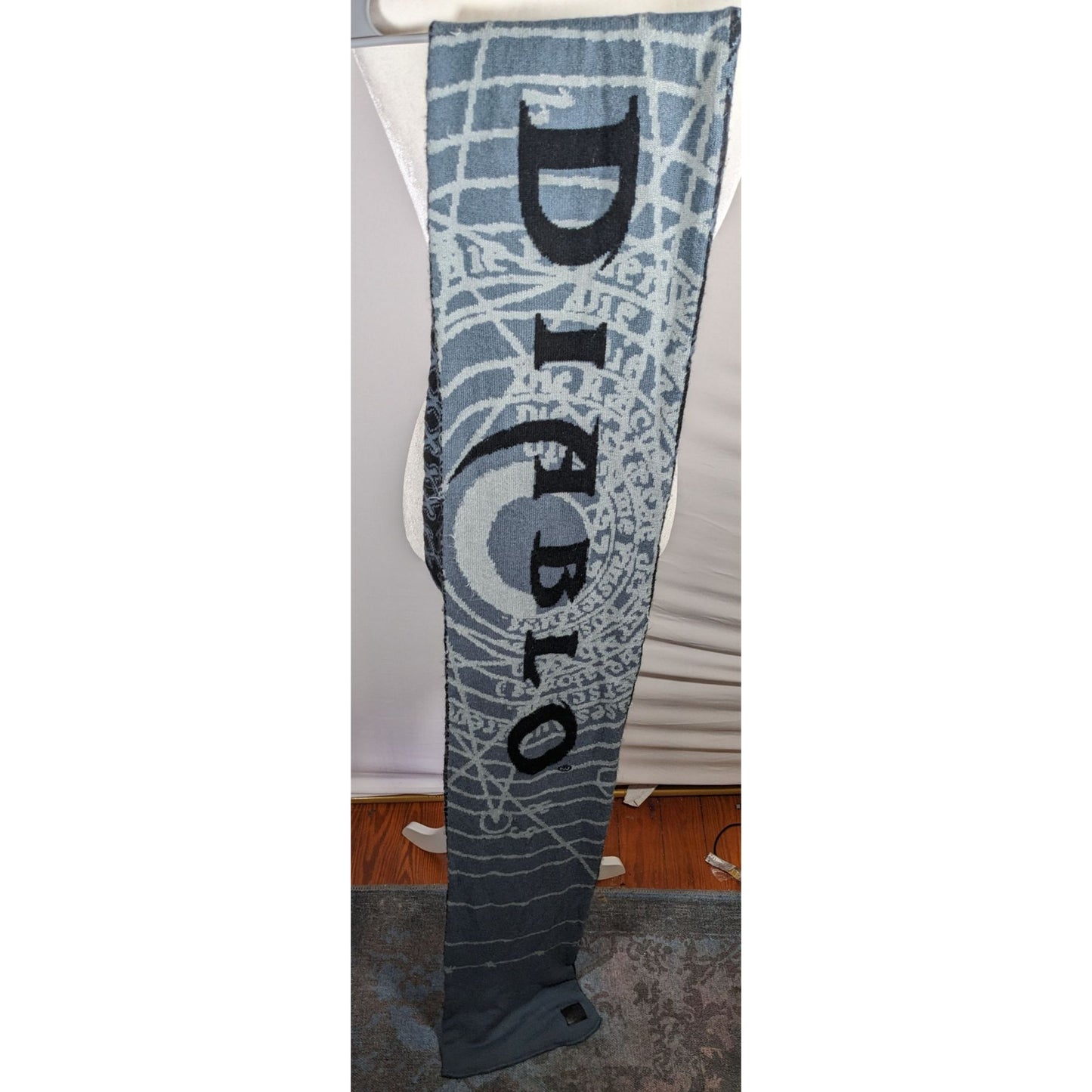 Blizzard Diablo Gothic Black And Grey Officially Licensed Reversible Scarf