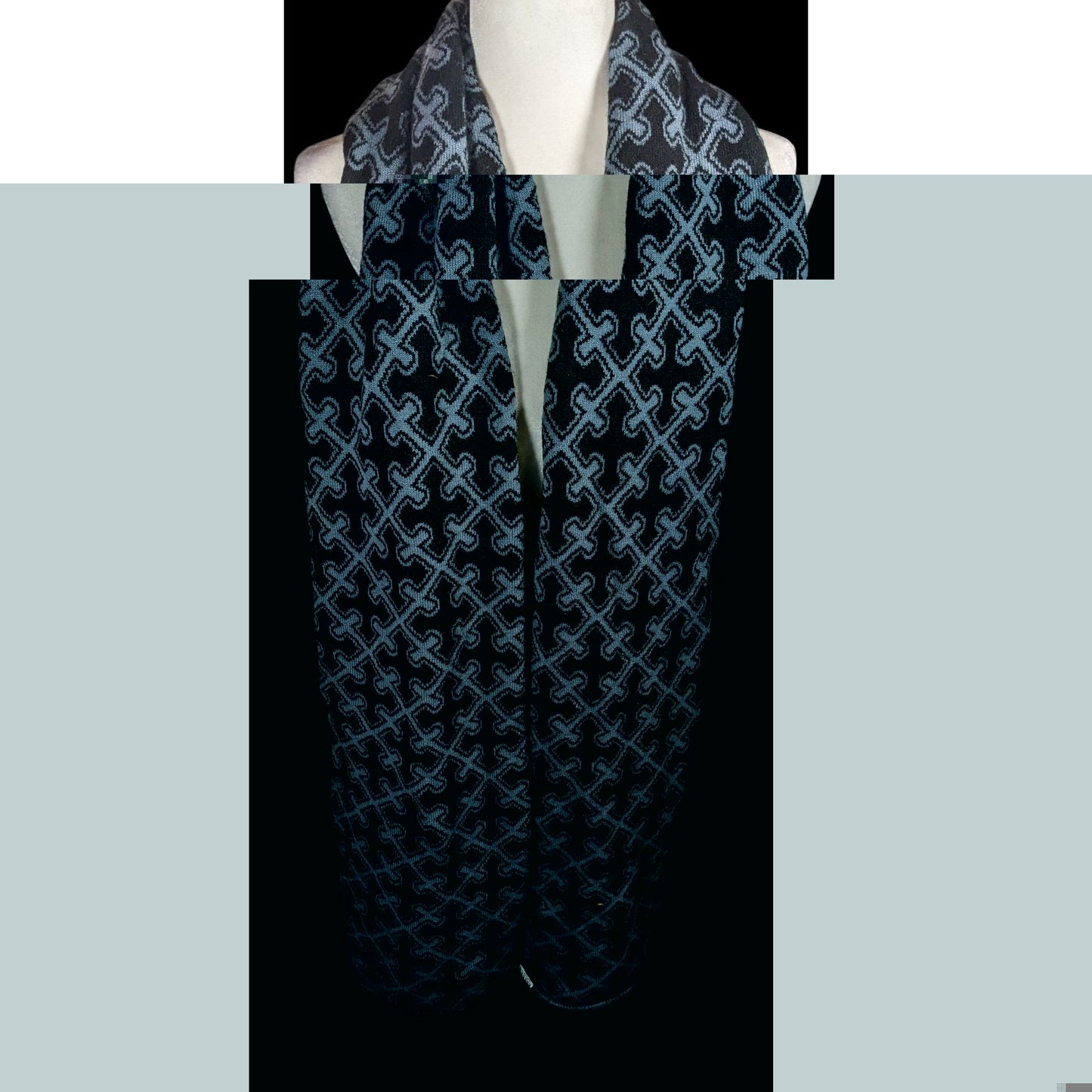 Blizzard Diablo Gothic Black And Grey Officially Licensed Reversible Scarf