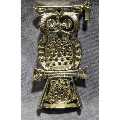 Torino Vintage Gold Graduation Owl Earring Holder