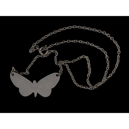Fairycore Butterfly Pendant Necklace Stainless Steel With Enamel Design