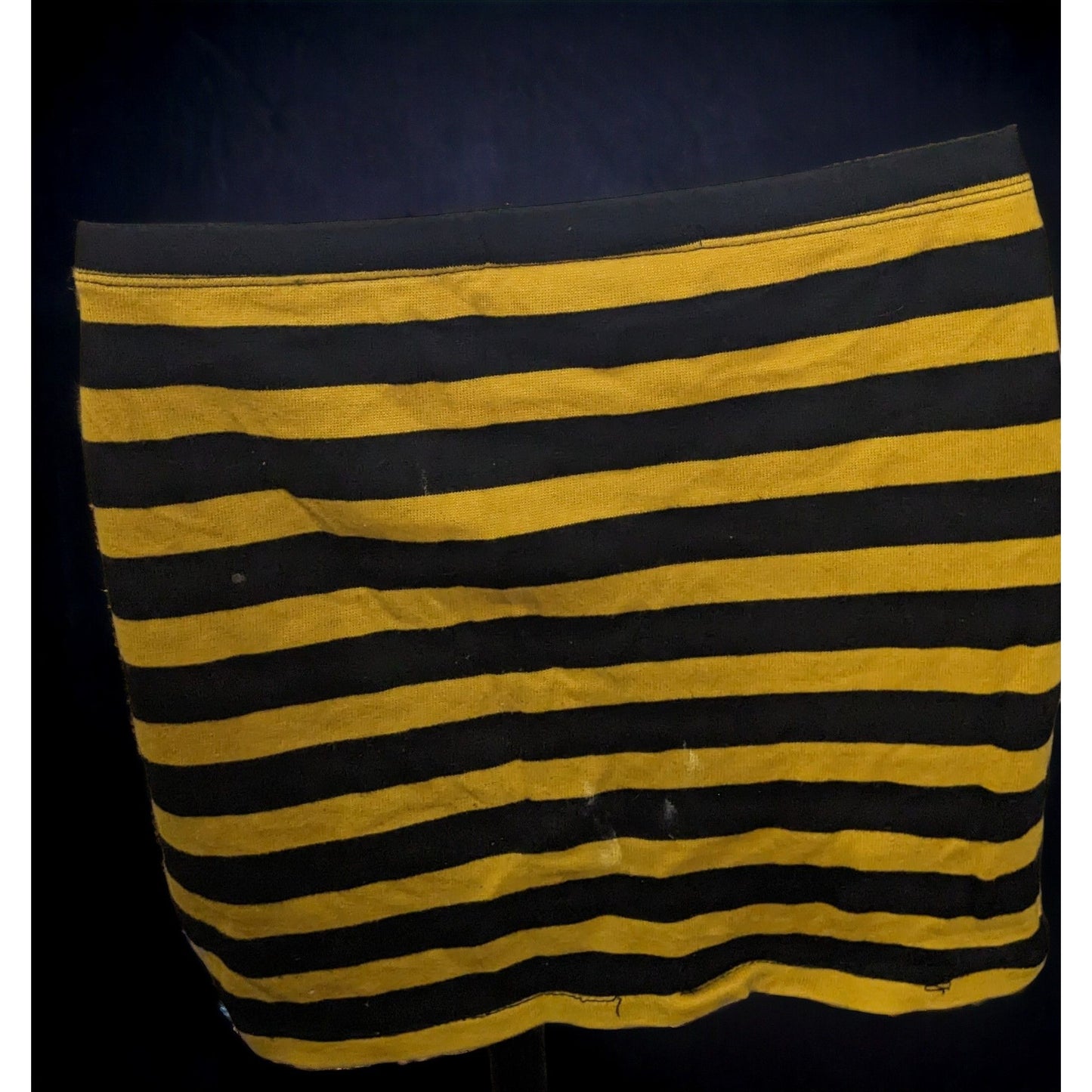 Forever 21 Black And Yellow Striped Mini Skirt