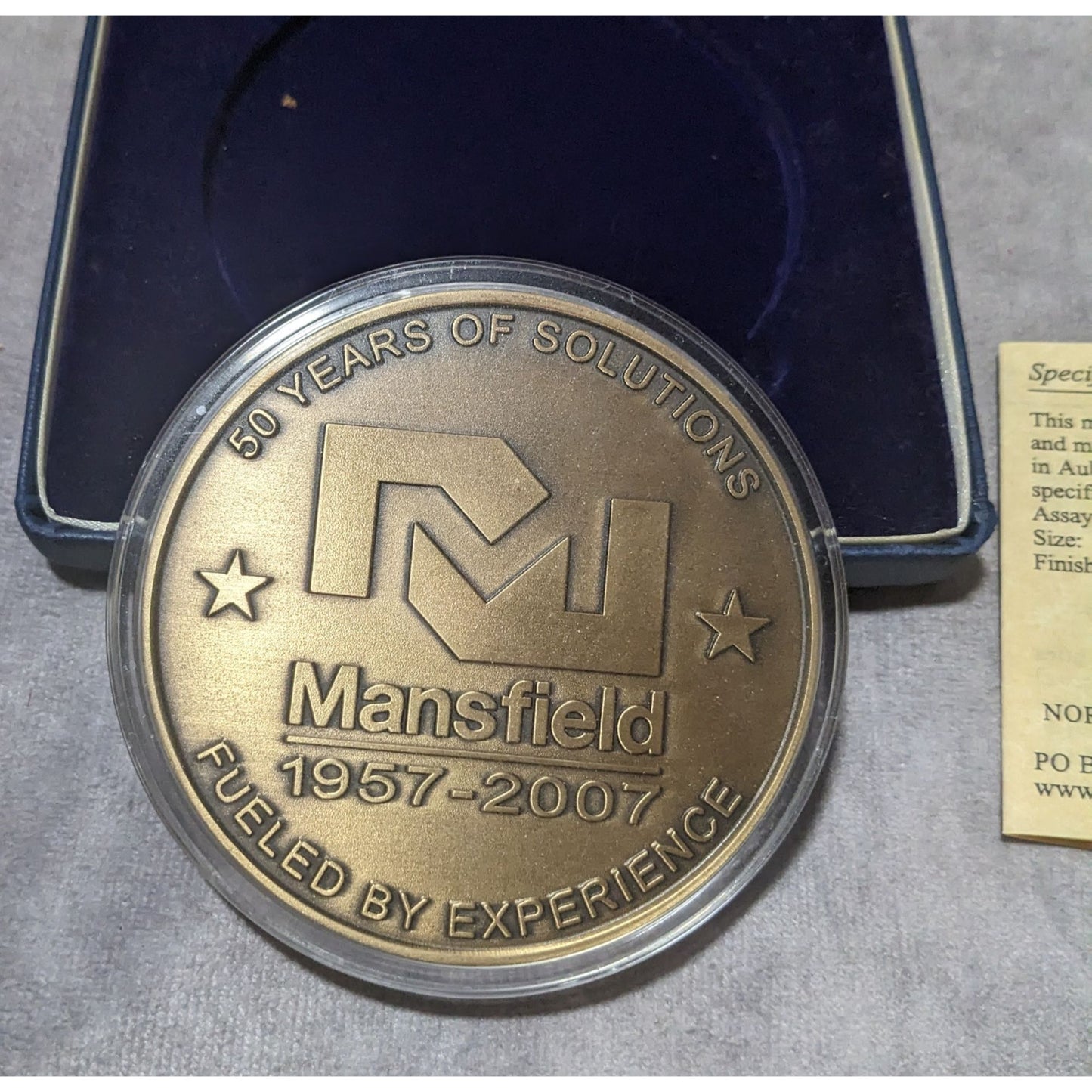 Mansfield Georgia 50th Anniversary Medallion