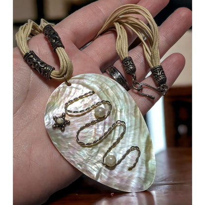 Artisan Shell Sculpture Necklace