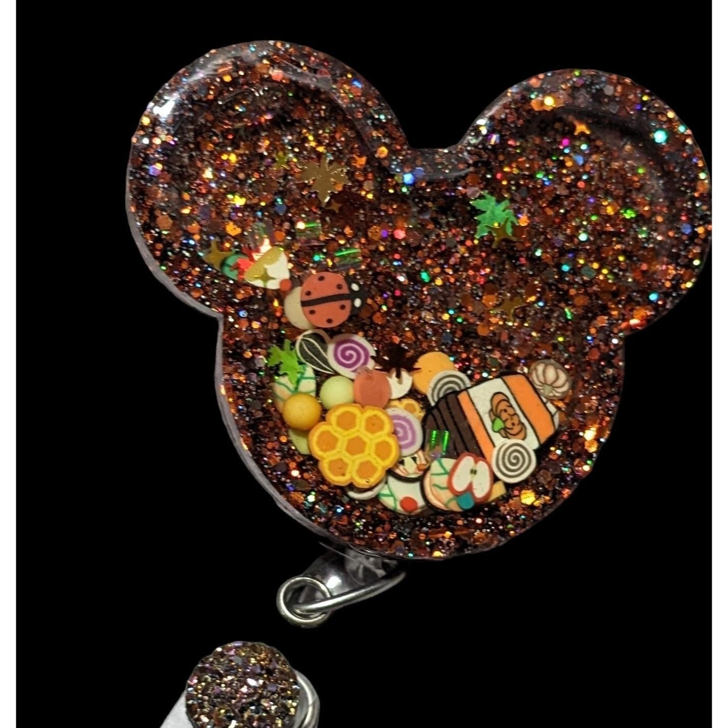 Autumn Glitter Badge Real