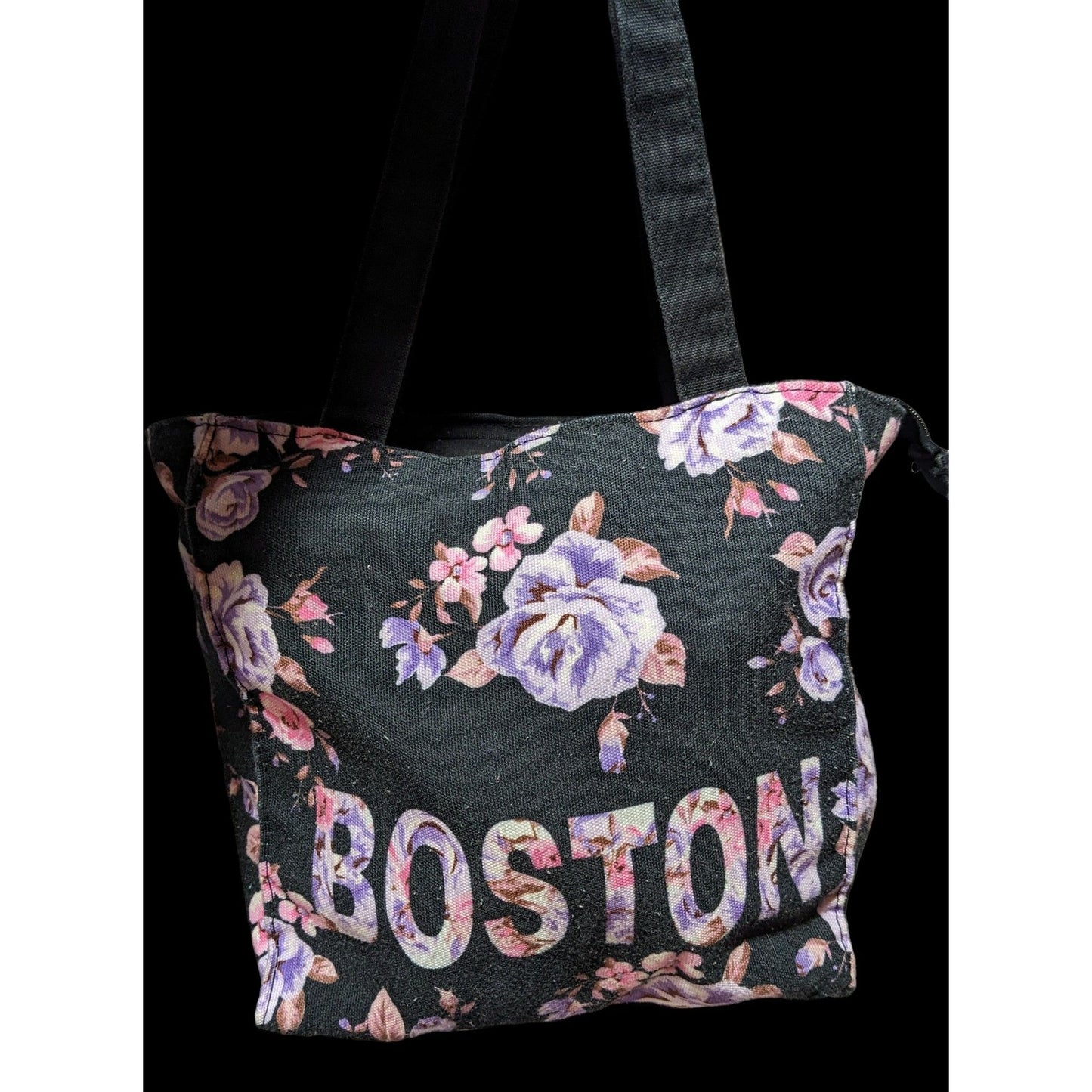 Robin Ruth Gothic Floral Boston Zipper Tote