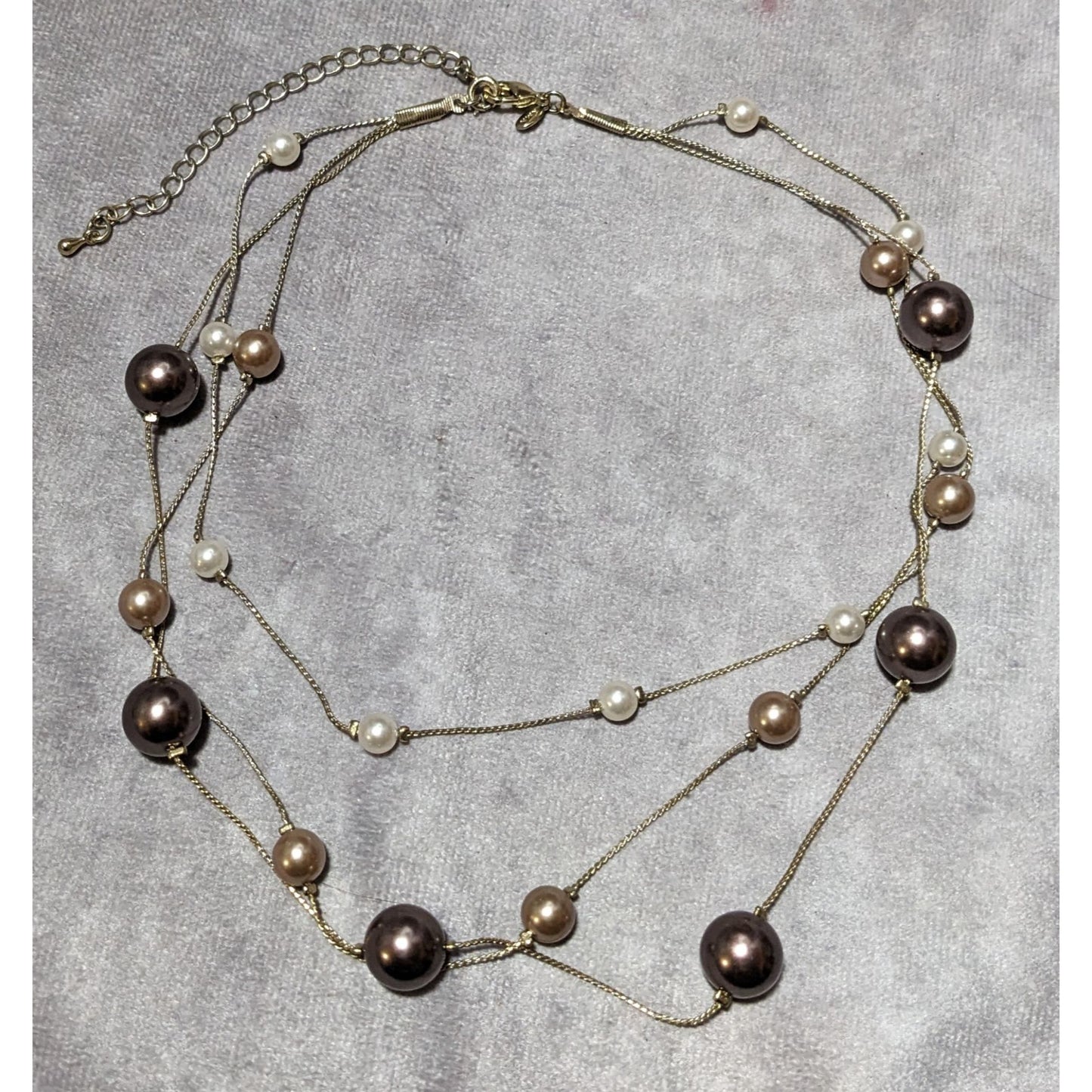 Roman Multilayer Floating Pearl Necklace