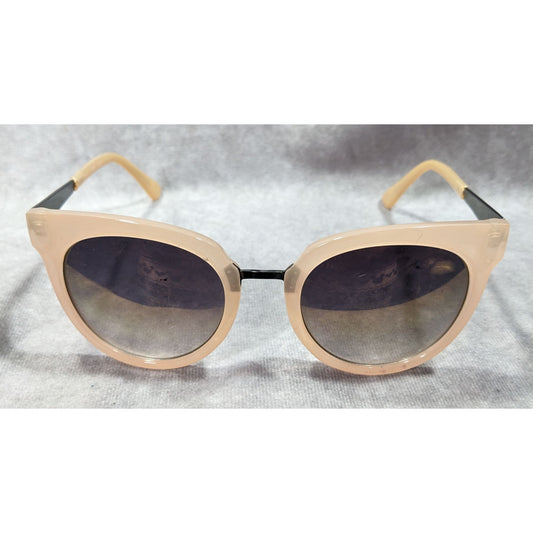 Guess Chunky Retro Nude And Silver Tone Sunglasses