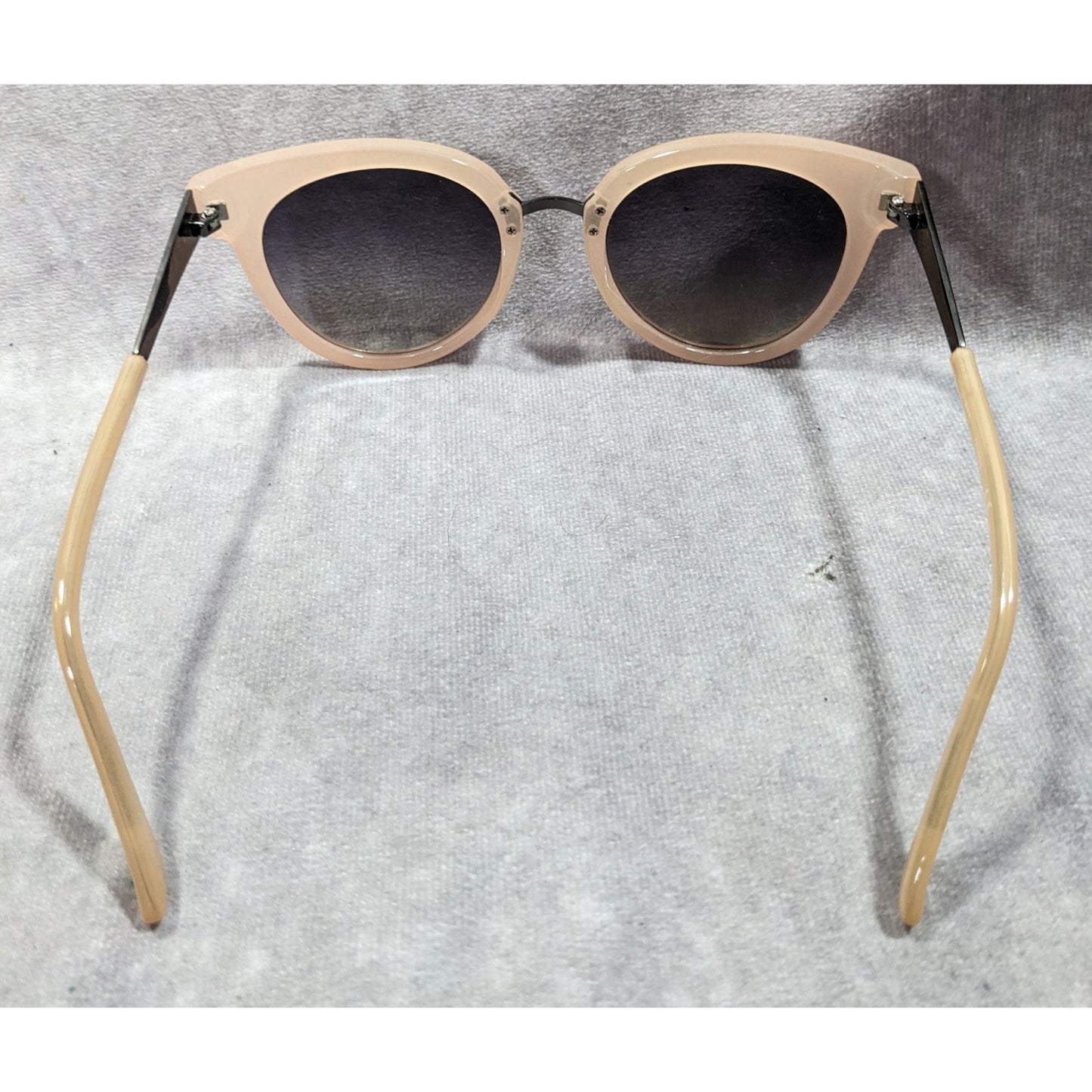 Guess Chunky Retro Nude And Silver Tone Sunglasses