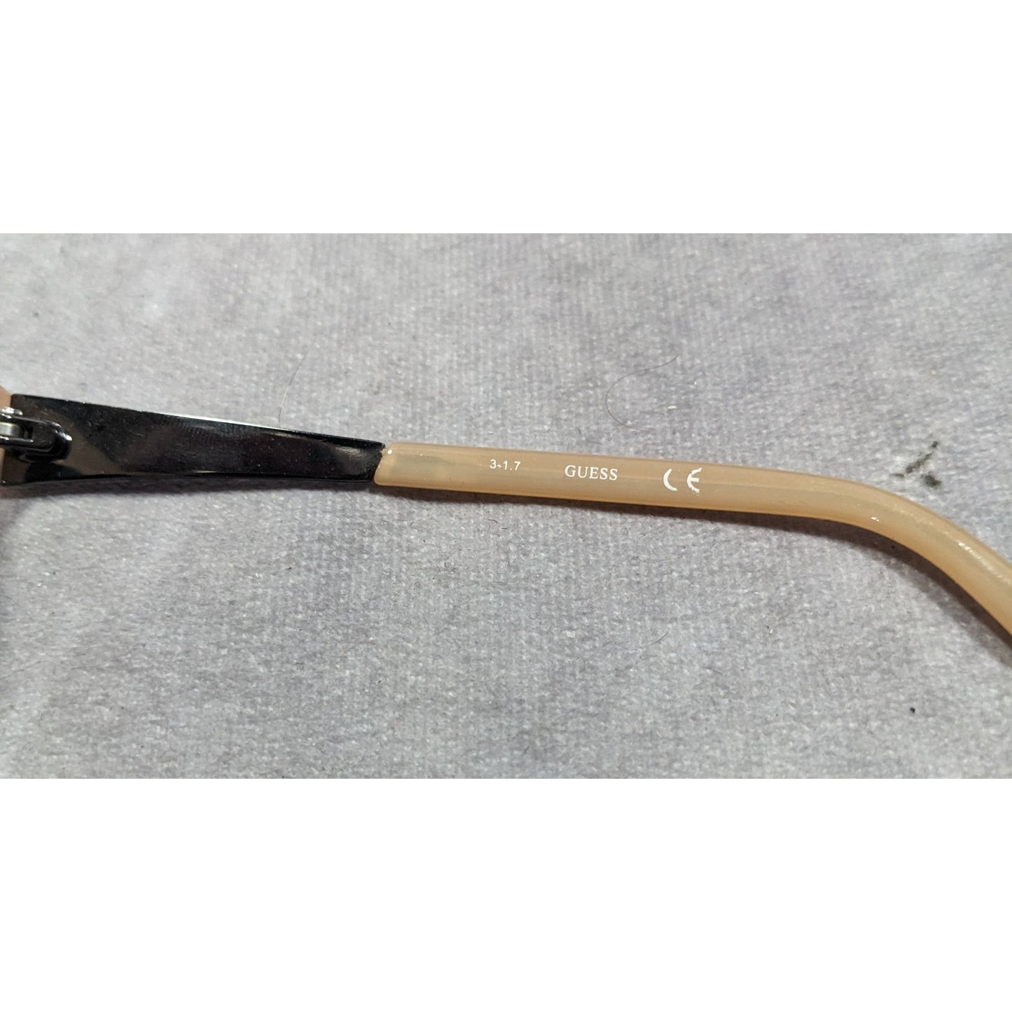 Guess Chunky Retro Nude And Silver Tone Sunglasses