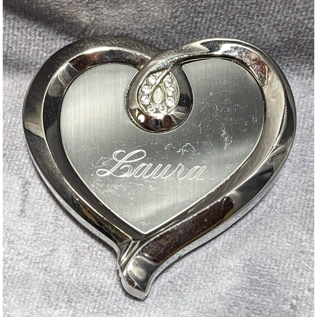 Things Remembered Silver Heart Compact Mirror