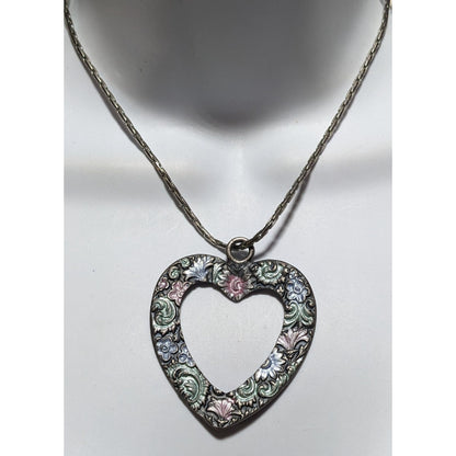 Cookie Lee Floral Heart Necklace
