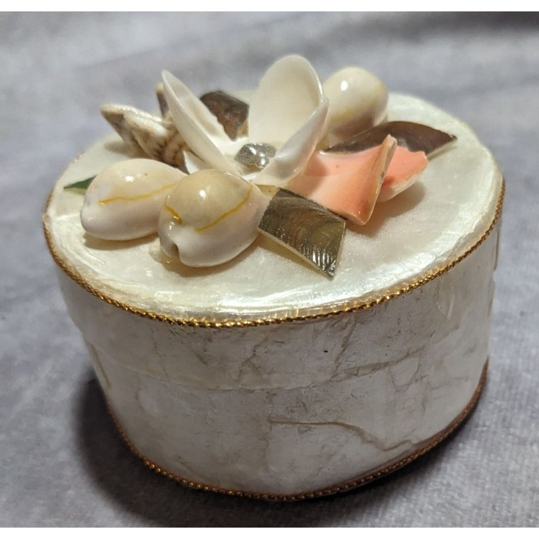 Vintage Capiz Shell Trinket Box