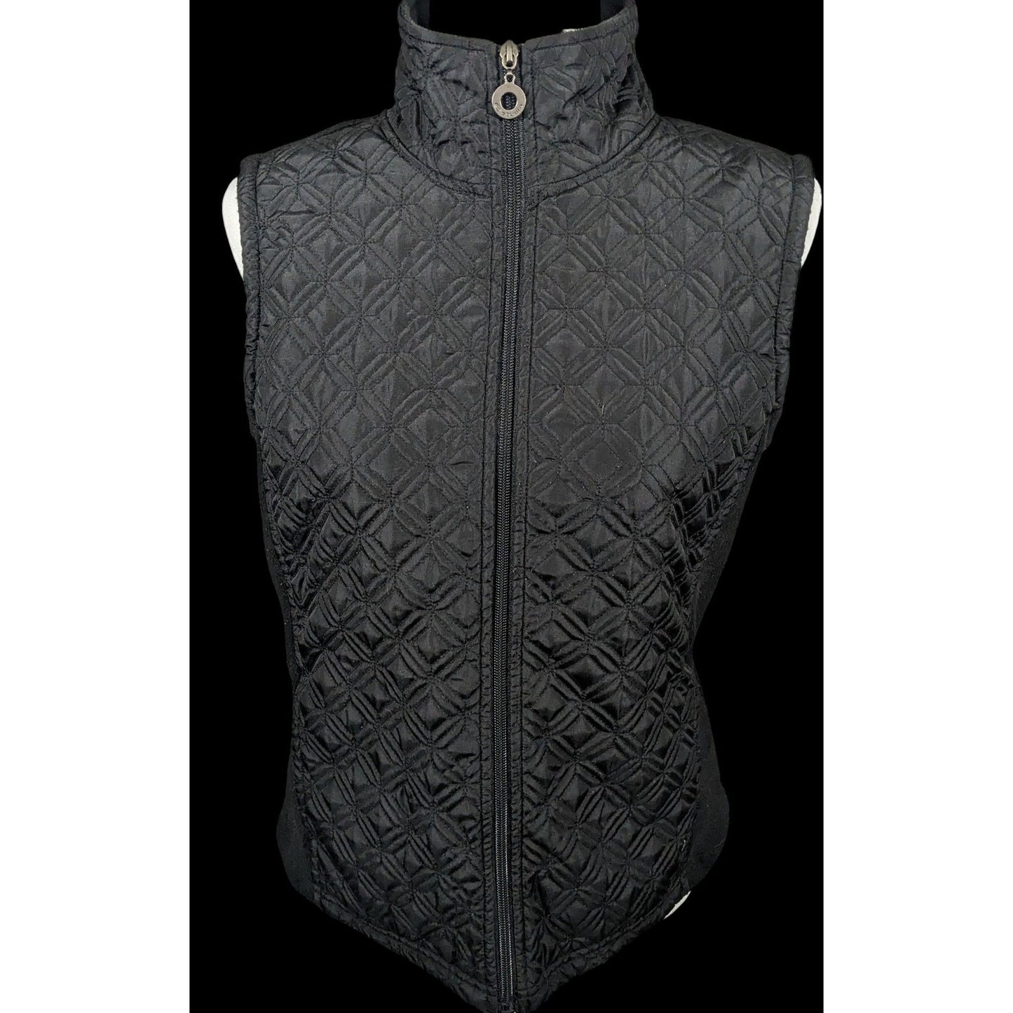 Preppy Chic Black Quilted Winter Vest by E-Studio