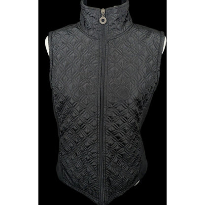 Preppy Chic Black Quilted Winter Vest by E-Studio