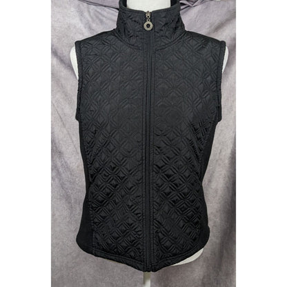 Preppy Chic Black Quilted Winter Vest by E-Studio