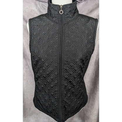 Preppy Chic Black Quilted Winter Vest by E-Studio