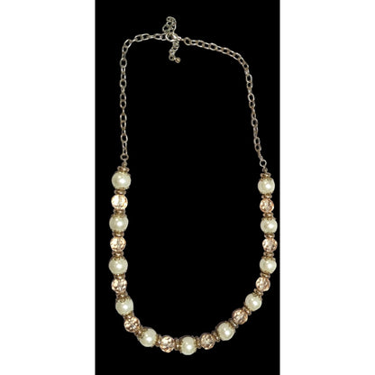 Regency Glam Pearl Beaded Statement Necklace