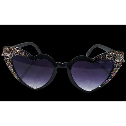 Space Glitter Heart Cateye Sunglasses