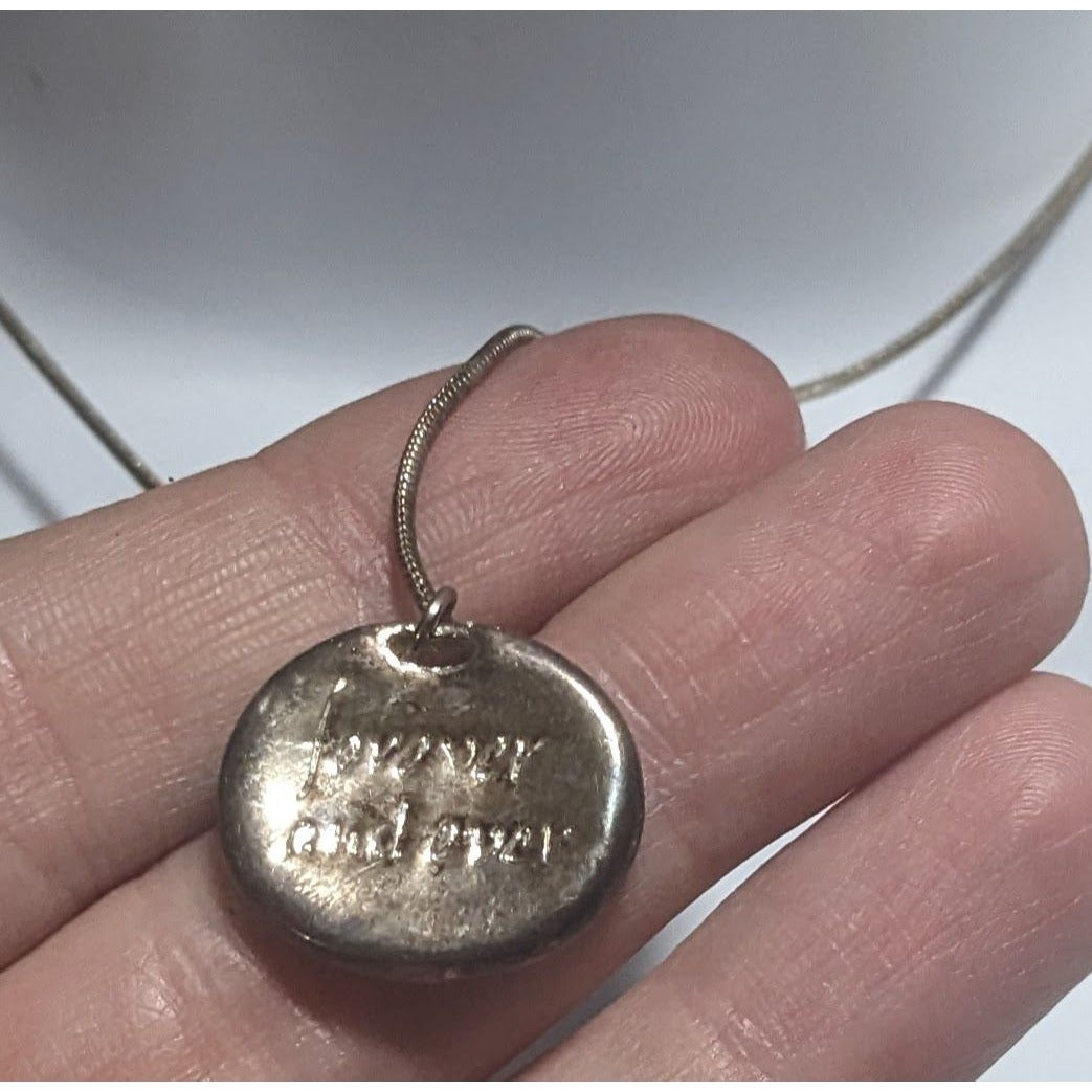 Forever And Ever English/Spanish Reversible Pendant Necklace