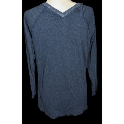 Vintage C&C California Blue Long Sleeve Front And Back V Neck Shirt