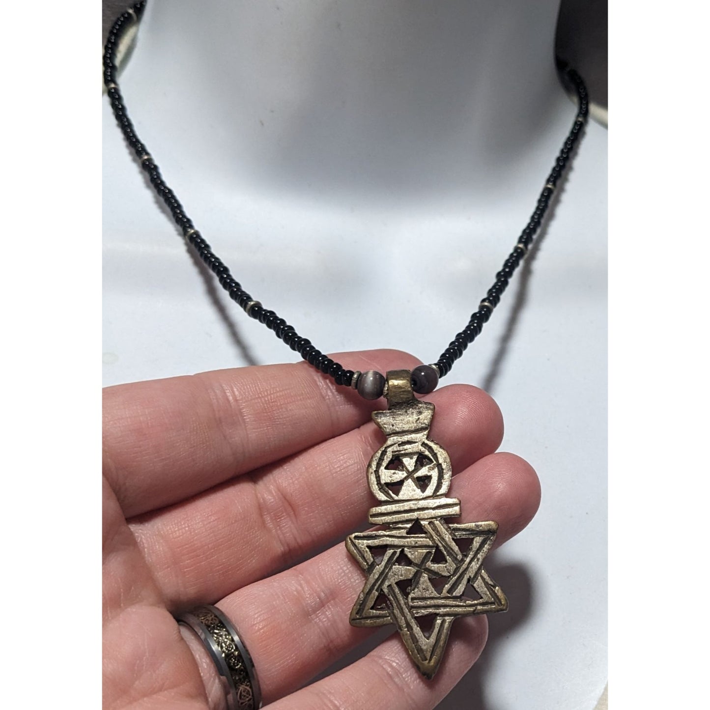 Vintage Ethiopian Star Of David Necklace