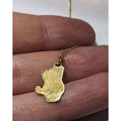 Vintage Minimalist Disney Pooh Charm Necklace