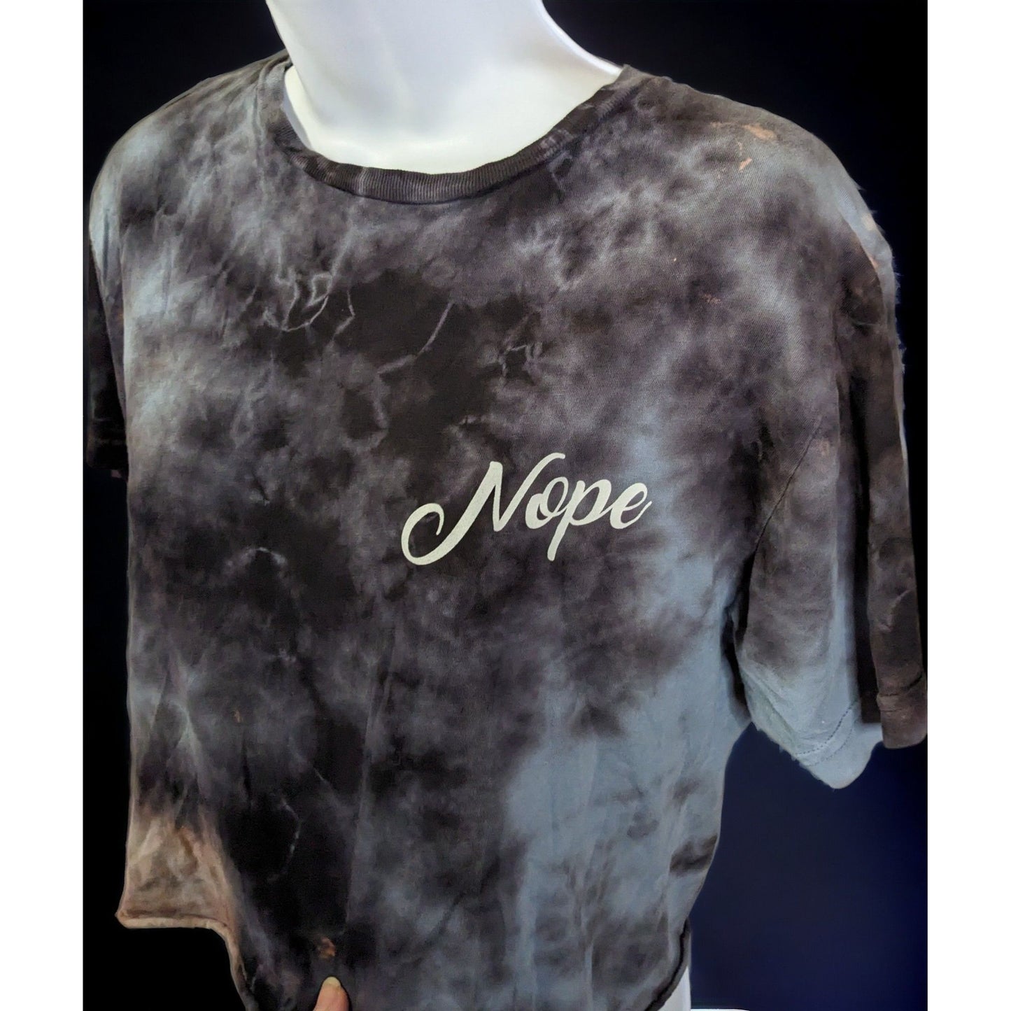 Byproduct Nope Tie-Dye Cropped Shirt