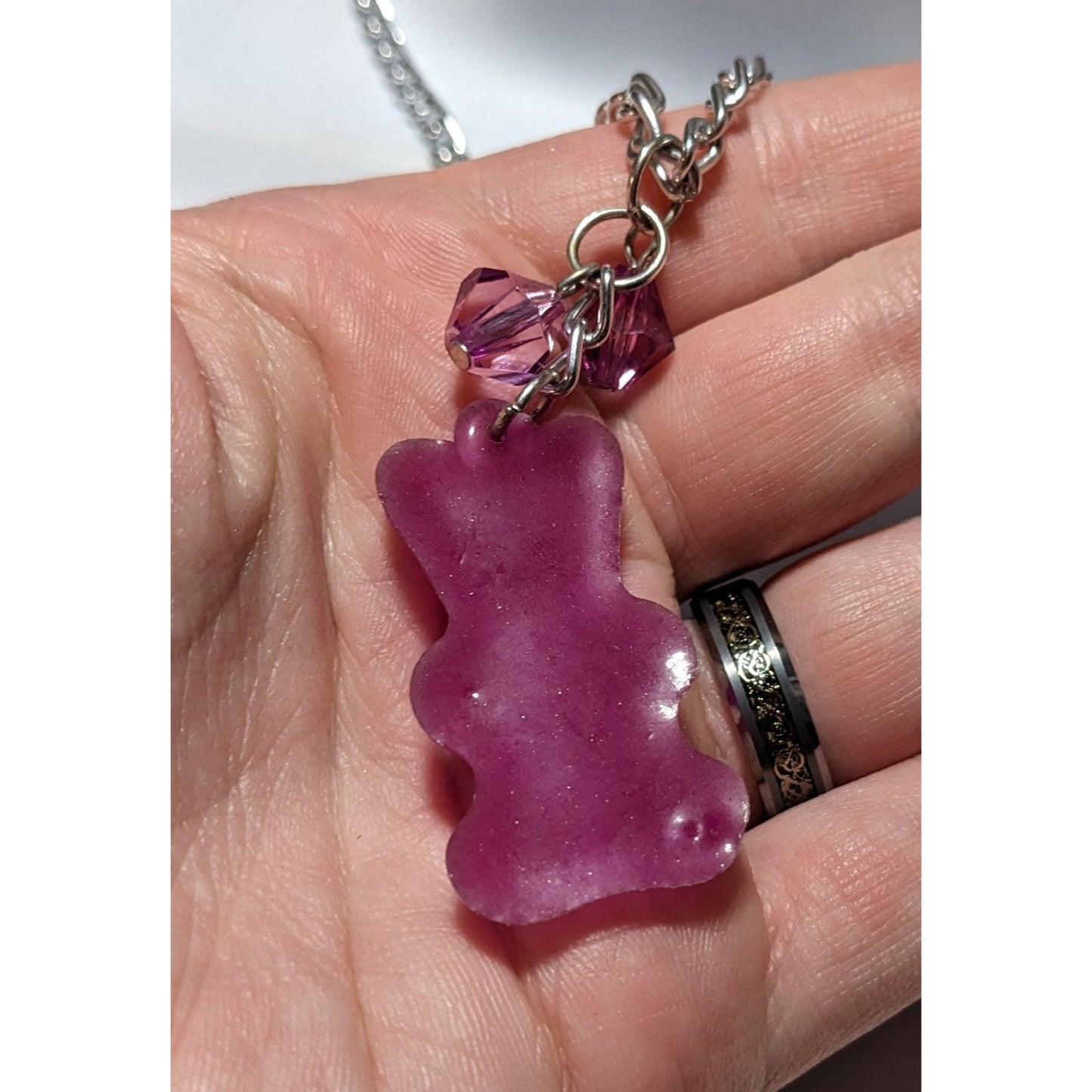 Pink Gummy Bear Necklace