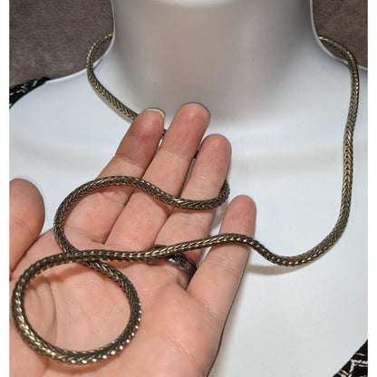 Vintage Premier Designs 28-Inch Wheat Chain Necklace