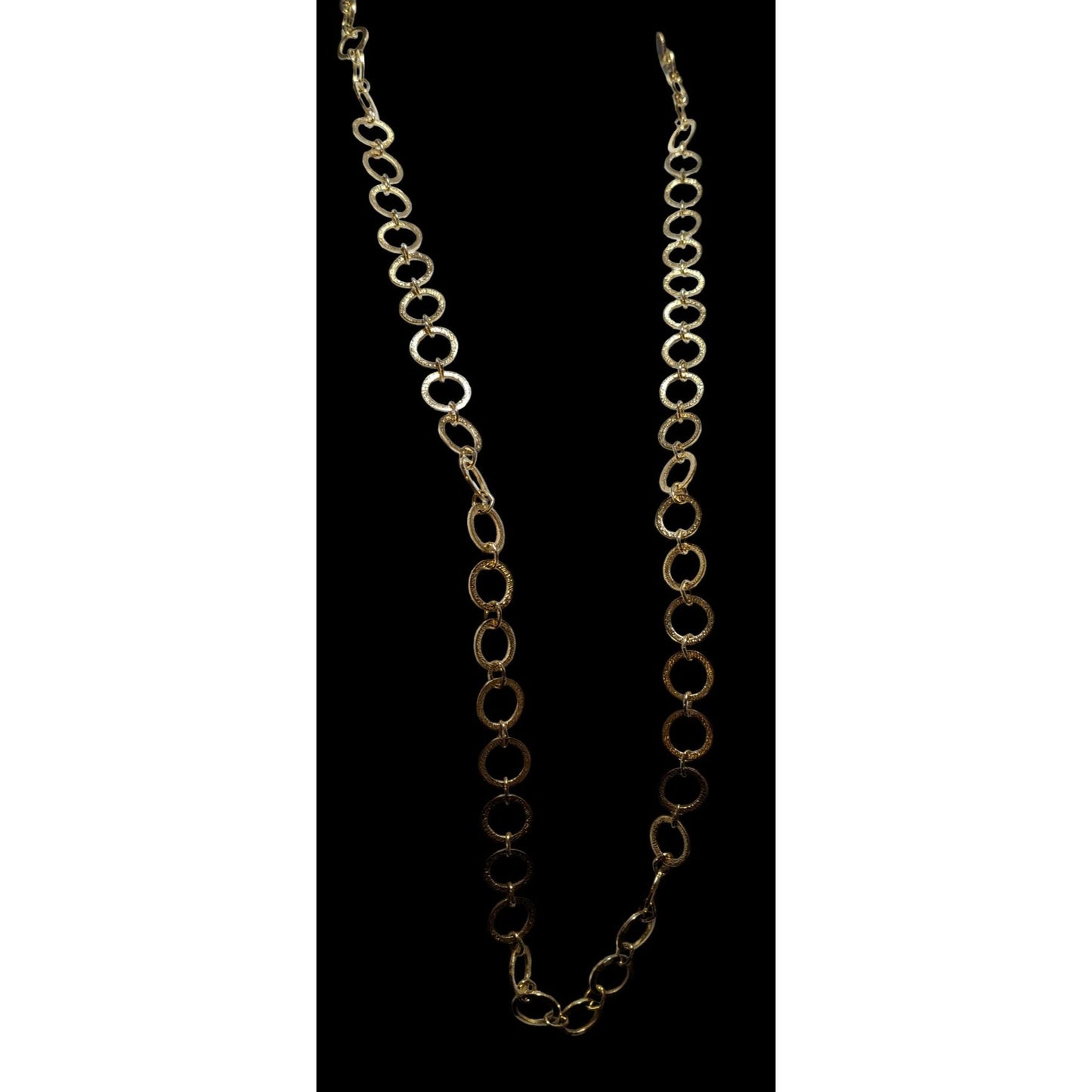 Gold-Tone Circle Link Chain Necklace