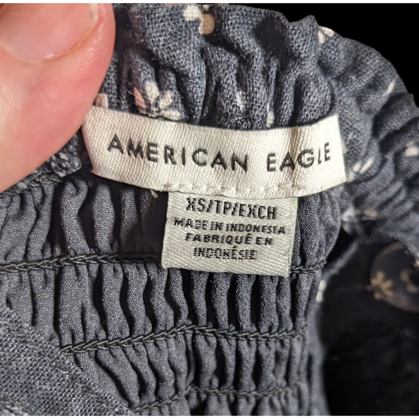 American Eagle Summery Black Floral Mini Dress