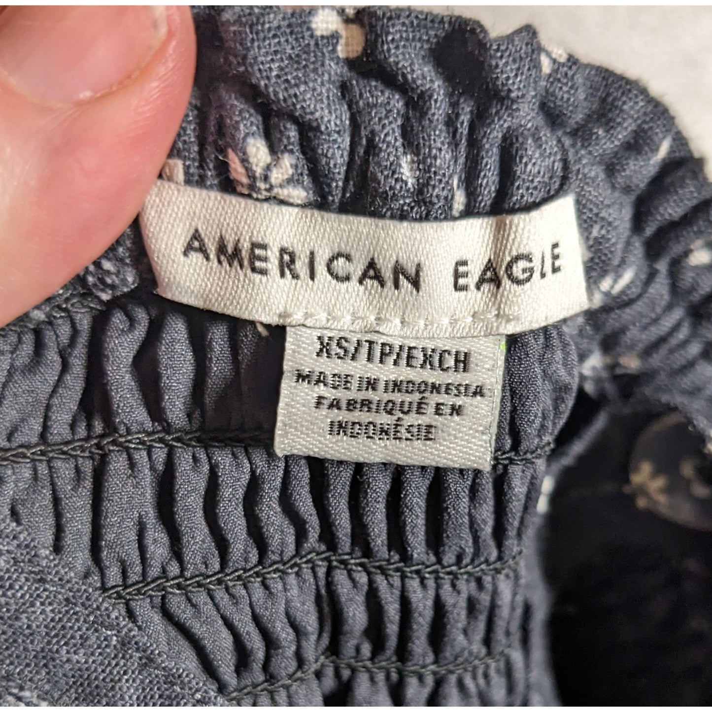 American Eagle Summery Black Floral Mini Dress