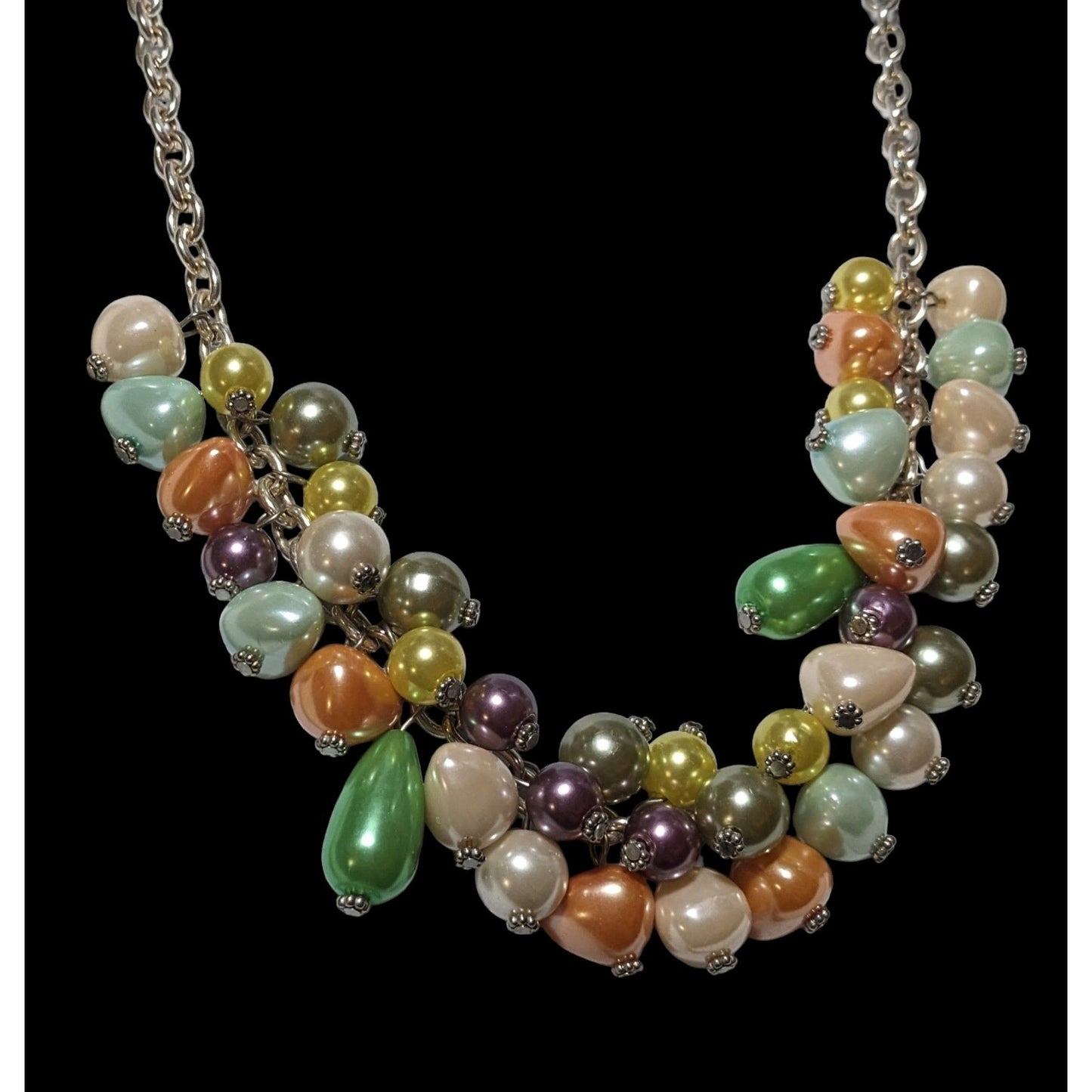 Pier 1 Imports Pastel Pearl Cluster Necklace