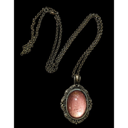 Victorian Dusty Rose Medallion Necklace